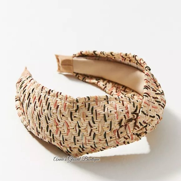 RARE NWT ANTHROPOLOGIE Zig-Zag Textured Woven Knotted Headband - Picture 16 of 16